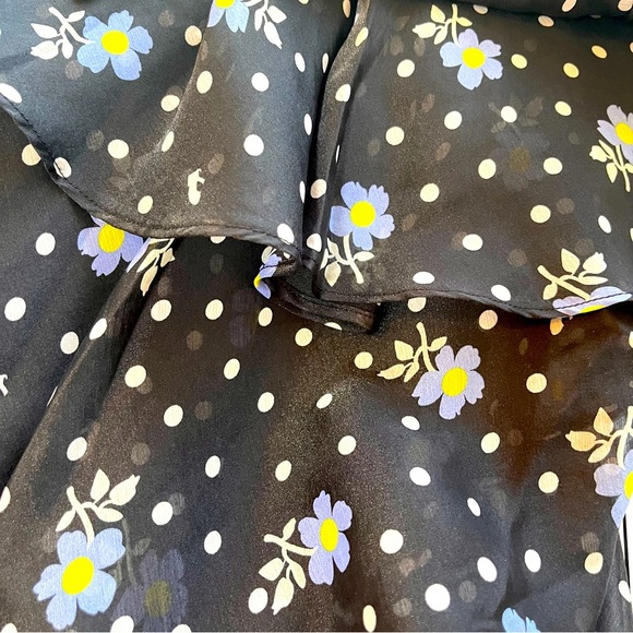 Sandy Liang floral dress with white polka dots small pre owned good condition - Picture 4 of 5